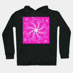 Pink Hearts Mandala Hoodie